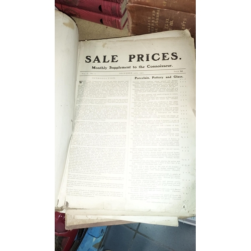 11 - Large Disbound Book Of Auction Prices 1901. Needs Restoring, In Well Used Condition