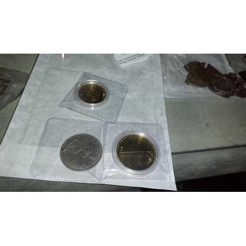 317 - Gold Plated Penny And 1/2 Penny And Silver Plated Penny