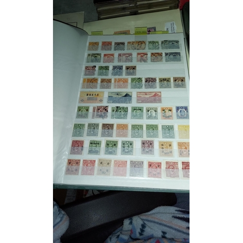 558 - Green Album Of Stamps Including Oriental And Russia