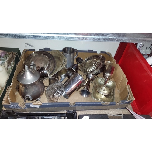 626 - Box Of Silver Plated Items