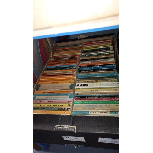 87 - 5 Trays Of Mixed Ephemera & Vintage Paperback Books