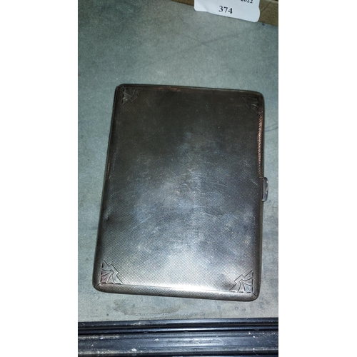 398 - Silver Art Deco Cigarette Case