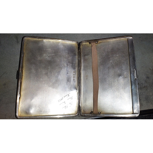 398 - Silver Art Deco Cigarette Case