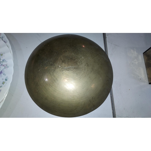 455 - Asian Patterned Brass Plate