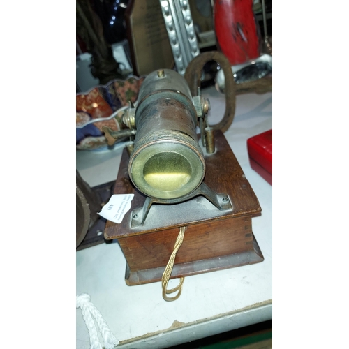 489 - Edwardian Scientific Instrument With Clock Inside