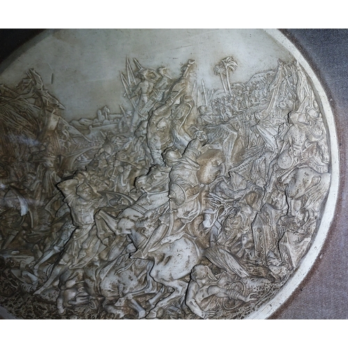 402 - Meershaum High Relief Plaque In Victorian Frame Depicting A Historic Battle Scene Overall Picture Si... 