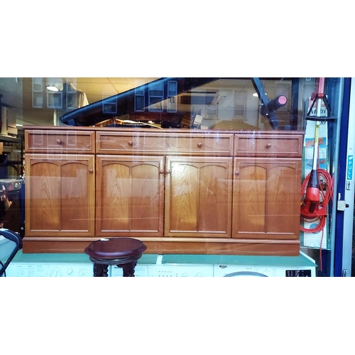 37 - Teak Long Sideboard Plus Matching Corner Cupboard