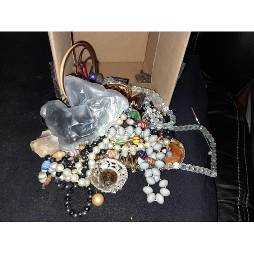 395 - Box Of Costume Jewellery