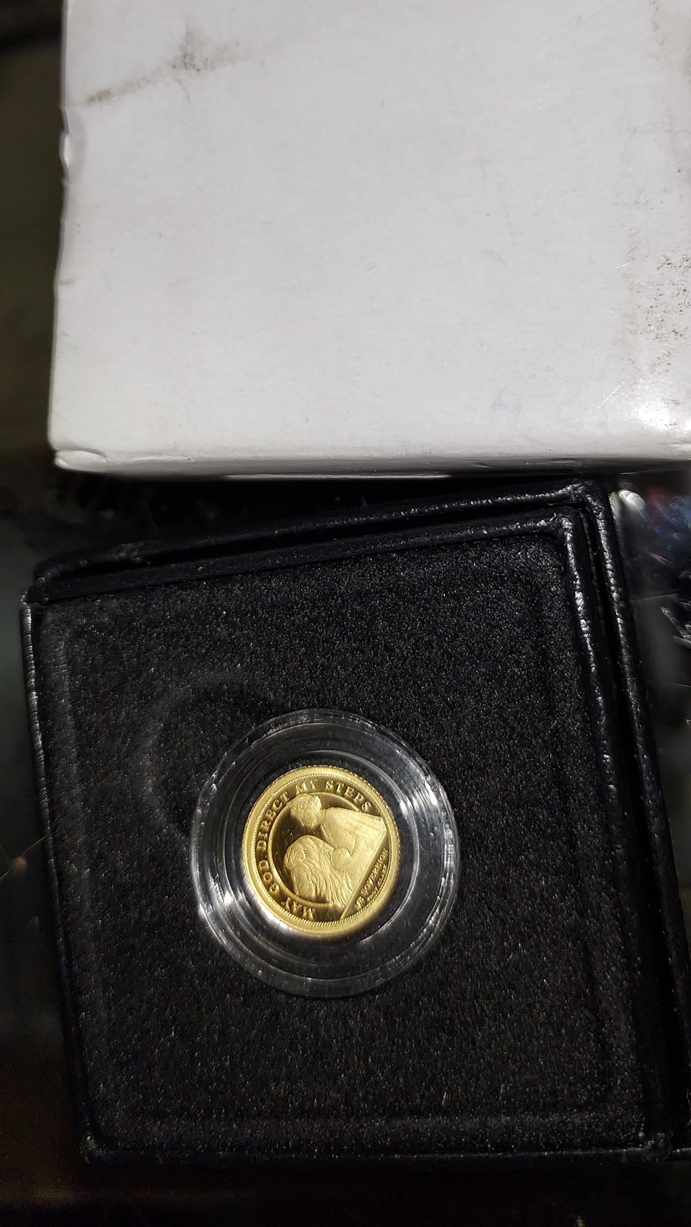 22Ct Gold 1 8th Sovereign Coin With Box Dated 2021 Weights 1g
