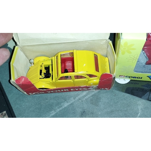 553 - Corgi James Bond Citroen 2CV Diecast Car In Box 1981 Plus Corgi 'The Mokeemobile' CC52405