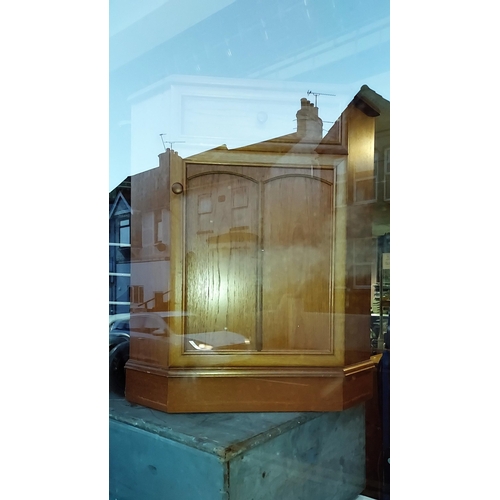 37 - Teak Long Sideboard Plus Matching Corner Cupboard