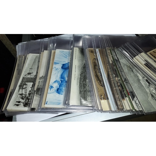 407 - Approximately 120 Antique Postcards In Sleeves