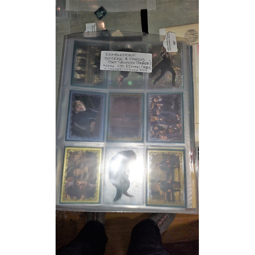 587 - Folder Of Dumbledore Sticker Albums And Cards, Set Almost Complete With Limited Edition Cards And Un... 