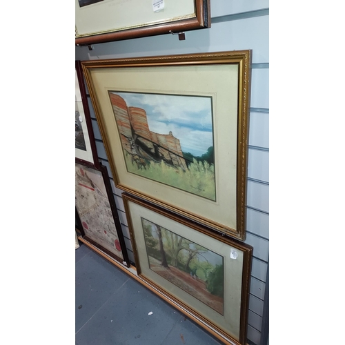 108 - 2 Framed Original Watercolours By Raymond Perry 1986