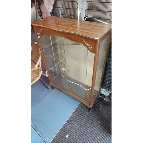 37 - Glass Fronted Display Cabinet With Sliding Glass Doors