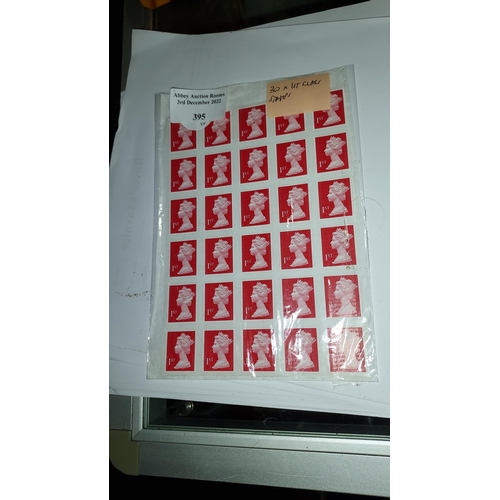 395 - 30 Large 1st Class Stamps