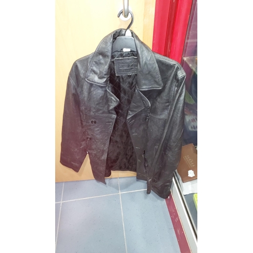 17 - 3 Leather Coats, River Island Size Small, Johnathan Adams Size Medium And Union Range Size Small