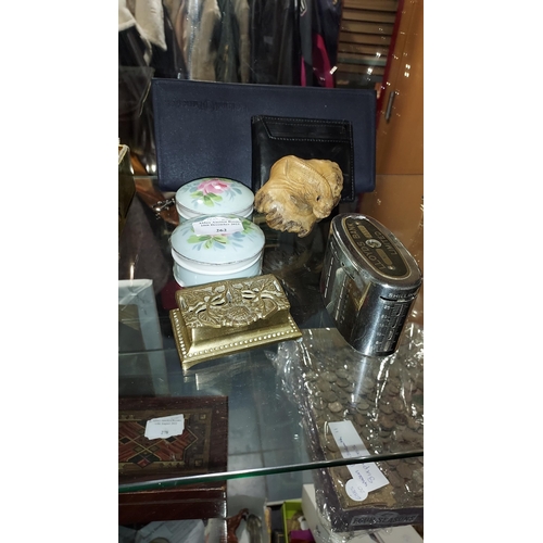 Selection Of Treasures Including Vintage Lloyds Bank Money Box