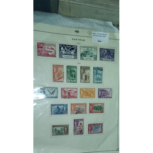 563 - Page Of Sarawak Stamps