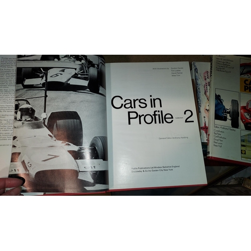 4 - 2 Books, Cars In Profile Collection Vol 1 & 2 Featuring Ferrari, Porsche, Talbot, Mclaren & Bentley