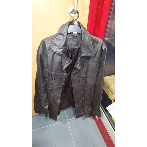 17 - 3 Leather Coats, River Island Size Small, Johnathan Adams Size Medium And Union Range Size Small