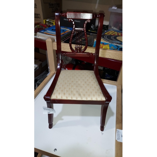 247 - Miniature Upholstered Dolls Chair