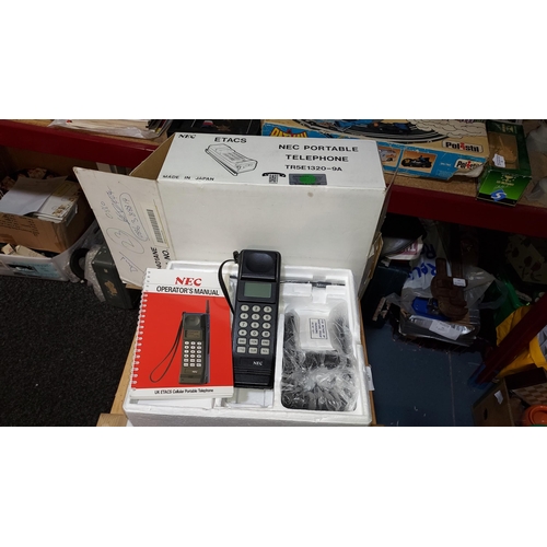 249 - Retro NEC UK ETACS Cellular Portable Telephone In Box With Manual