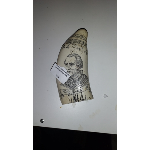 273 - Copy Scrimshaw Quiberon Bay 20th November 1759 King George 3