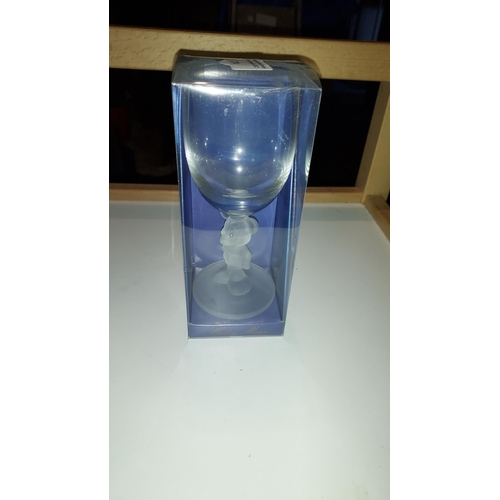 274 - Mickey Mouse Glass With Mickey Mouse Figure As Stem