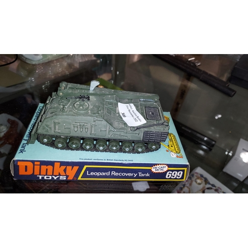 301 - Dinky Leopard Recovery Tank No.699.  With Part Box. Toy In Great Condition