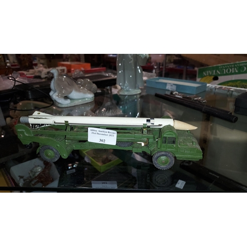 303 - Dinky Super Toys Missile Erecting Vehicle With Corporal Missile And Launching Platform. Model No. 66... 