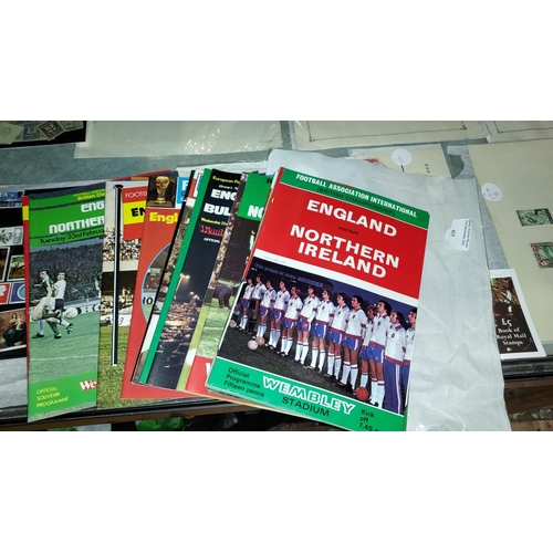 413 - 19 England Football Home Programmes 1976-83 Including Brazil, Italy & Northern Ireland