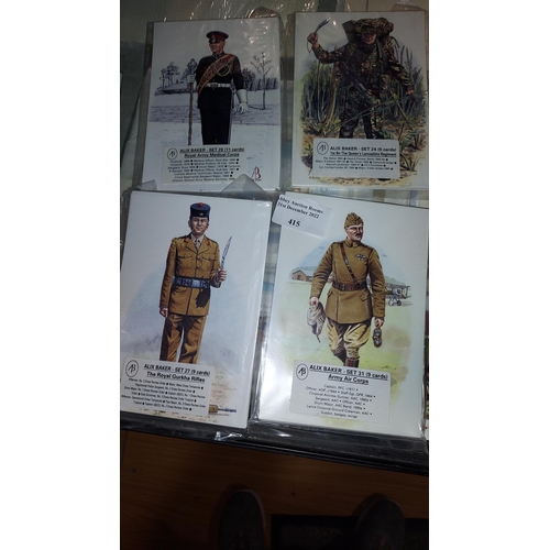 415 - Alix Baker Army Post Cards Including Set 31 (9 Cards) Army Air Corps, Set 27 (9 Cards) The Royal Gur... 