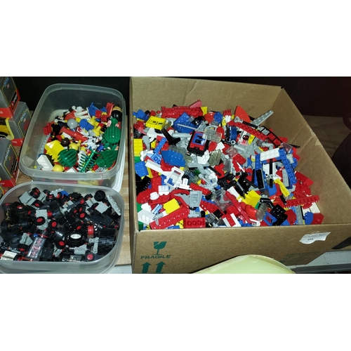 454 - Box And 2 Tubs Of Lego Parts And Accessories