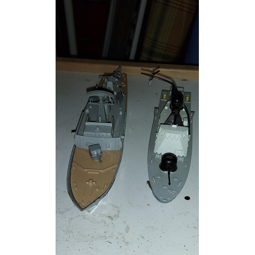 5 - 2 Dinky Boats, Small Marine Chaser Plus Large Corvette