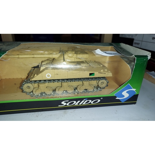 42 - Solido 6078 Sherman Egyptien Tank. Mint In Original Box