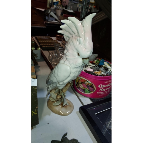 156 - Royal Dux Cockatoo Ornament, Mint Condition