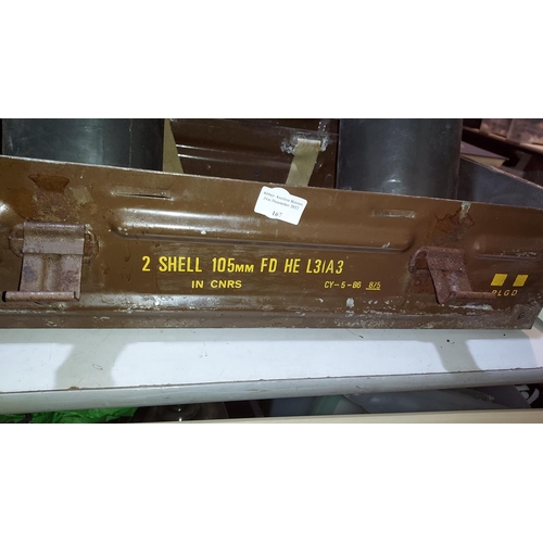 167 - 2 Shell 105mm Carrier With 2 Shell Casings