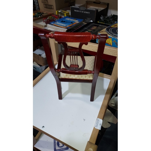 247 - Miniature Upholstered Dolls Chair