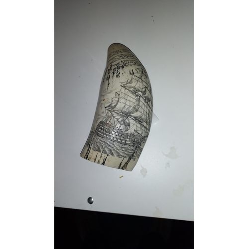 273 - Copy Scrimshaw Quiberon Bay 20th November 1759 King George 3