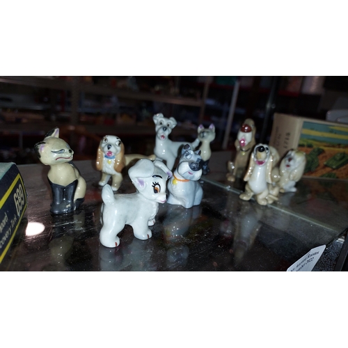 300 - Lady And The Tramp Wade Whimsies Including Jock, Peg, Si, Am, Lady And The Tramp