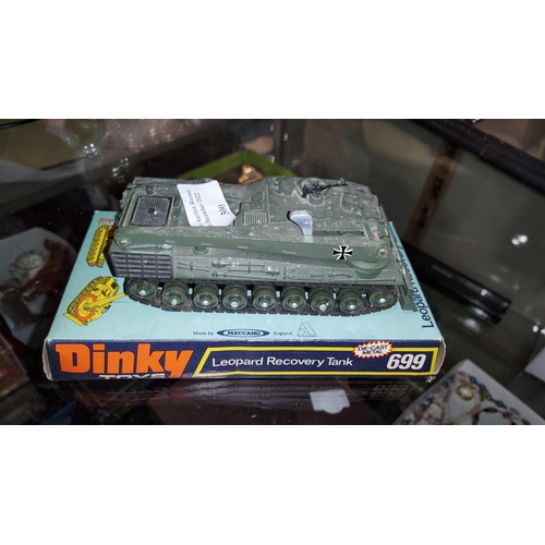 301 - Dinky Leopard Recovery Tank No.699.  With Part Box. Toy In Great Condition