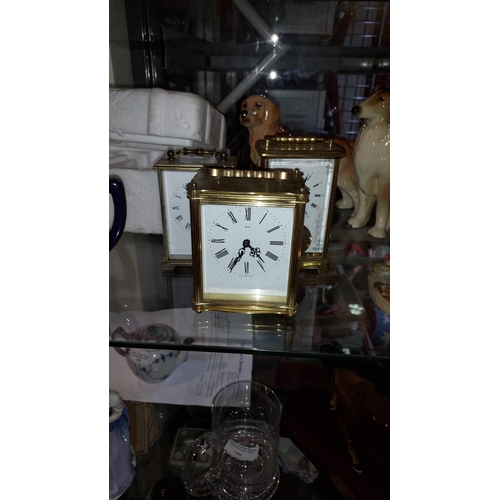 3 Carriage Clocks, 1 Metamec