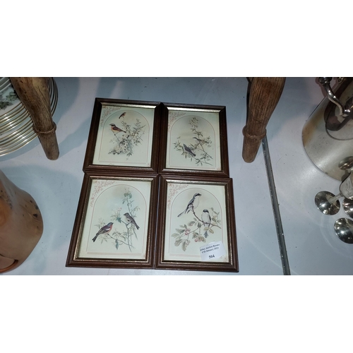 Set Of 4 Small Framed Bird Pictures