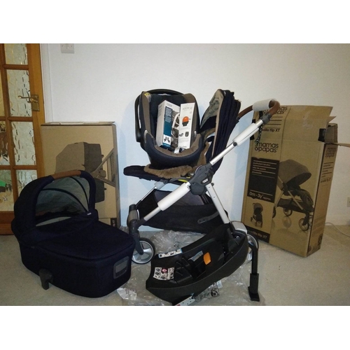 31 - Mamas & Papas Armadillo Flip XT 3 Piece Travel System Including Raincover Plus Cybex Car Seat, With ... 