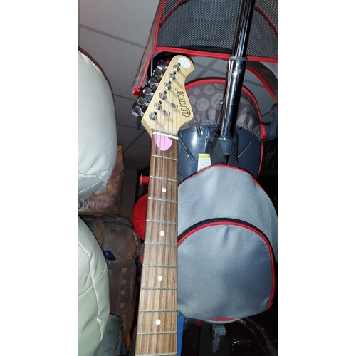 64 - Elevation 6 String Electric Guitar, With Bag, Cable And Blues DVD. Stand Not Included