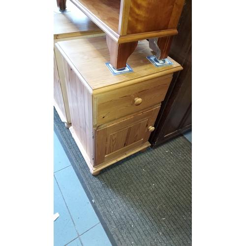 82 - 2 Pine Bedside Cabinets