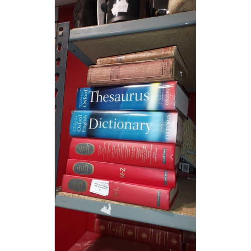 1 - Oxford Dictionary, Oxford Thesaurus, Plus 3 Volume Readers Digest Encyclopaedia And Child'S Book Of ... 