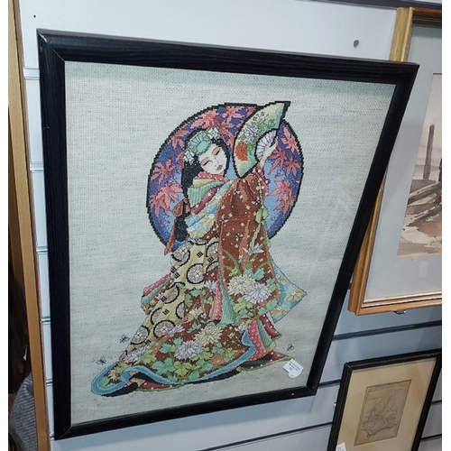 122 - Framed Embroidered Picture