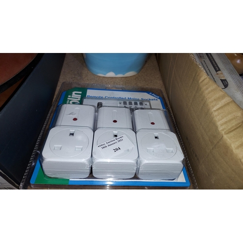 204 - 3 Pack Remote Control Mains Sockets Unused